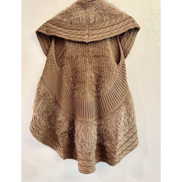 MISS KELLY 1999 Funky Brown Sweater Vest Size S/M Asymmetrical - Picture 9 of 10